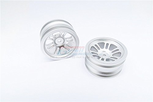 Vaterra K5 Blazer Ascender Upgrade Parts Aluminum Front/Rear 6 Poles Rims With Silver Lining - 1Pr Silver