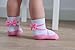 Baby Girl Socks with Mary Jane or Sneaker Shoe Look - Non-slip Gripper Soles - 3 or 6 Pairs - Soft Cotton
