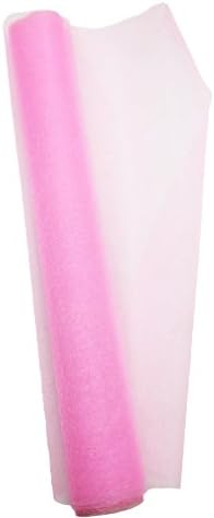 48CM Width X 4.5M Length Wedding Tulle Bolt Party Supplies，Set of 5 pcs, Pink
