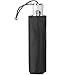 totes Automatic Open Close Water-Resistant Mini Travel Foldable Umbrella with Sun Protection, Black