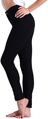 MoCuishle Womens High Waisted Jeans Stretchy Skinny Fit Denim Pants (Large, Black)
