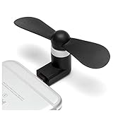 iPhone Fan,Portable Cell Phone Fan Compatible for Mini Fan for iPhone 6/6 Plus,7/7 Plus,8/8 Plus, ipad (Black)