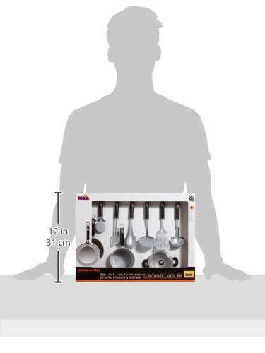 Theo Klein 9428 WMF 9-teiliges Topf- und Küchengeräteset I Hochwertiges Kochgeschirr, Kinderküchen-Zubehör inkl. Topf, Pfanne, Pizzsaschneider, Rührlöffel u.v.m. | Spielzeug für Kinder ab 3 Jahren – Bild 6