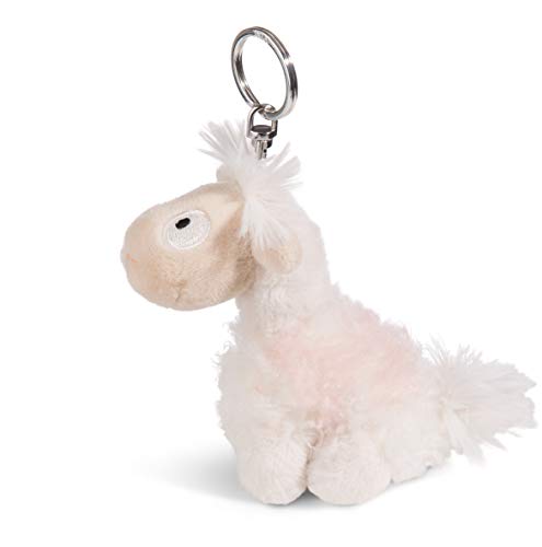 NICI 45400 Kuscheltier Lama-Baby Cloudi 10cm Schlüsselanhänger, flauschies Plüschtier mit Schlüsselring, beige/braun – Bild 3