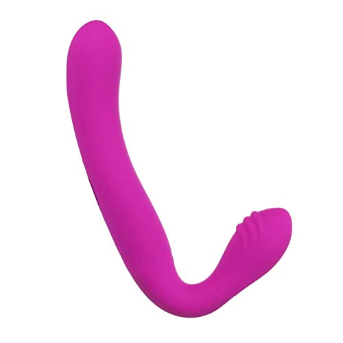 Muscle Vibrators Strapless Strapon Vibrator Women 9 Speed Double Vibrating Lesbian G Spot Silicone Adult Sex Toys for Female Couple T-shirt,hot Pink 02,g-spot Vibrators Women USB Small Special Gift