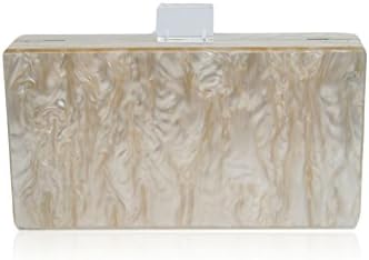 Champagne Pearl Acrylic Box Clutch
