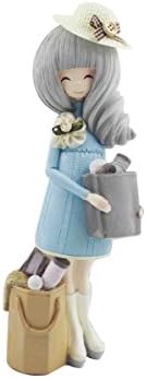 Collectible Figure, Enjoyable Life Fashion Lady Series Home Decor Accents, Zakka Style Polyresin Figurine and Sculpture, Decorative Ornaments For Vehicle, Home, Garden, Patio (Figurine B)