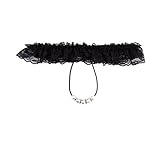 Faux leather with pearl hanging chain lace