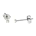 14k White Gold Cubic Zirconia Tiny Stud Earrings, 1.50 Millimeters (0.03ctw)