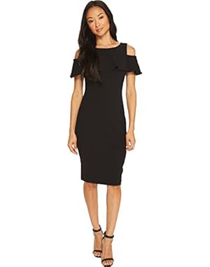 Calvin Klein Women's Cold Shoulder Solid Sheath