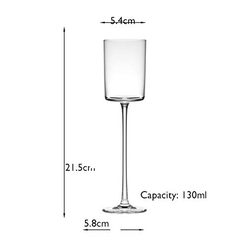 KJGHJ 4 Stücke Champagnerflötengläser Cocktailgläser Elegant Entworfene Hand Geblasen, Lead Free, Champagner-Tassen Set… – Bild 5
