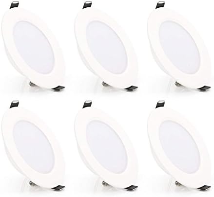 12W 4" Dimmable LED Recessed Lighting Fixture Retrofit Downlight - 6000K Daylight White - LED Ceiling Light - 1200LM, 85W Equivalent, 6 Pack