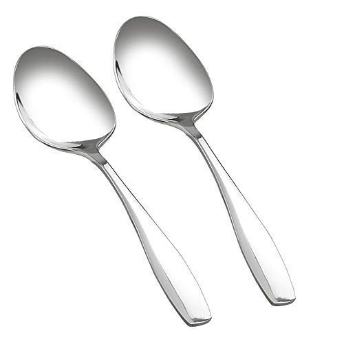 Gitany 6 Pieces Table Serving Spoons Set, Stainless Steel Large Spoons for Parties
