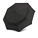 Fidus Compact Windproof Vented Automatic Travel Umbrella With Double Canopy - Large Lightweight Folding Car Golf Umbrella for Women Men Kids-black