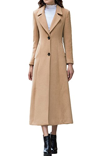 PENER Autumn and winter Women's Korean version Long Trench Coat Cashmere coat Woolen coat