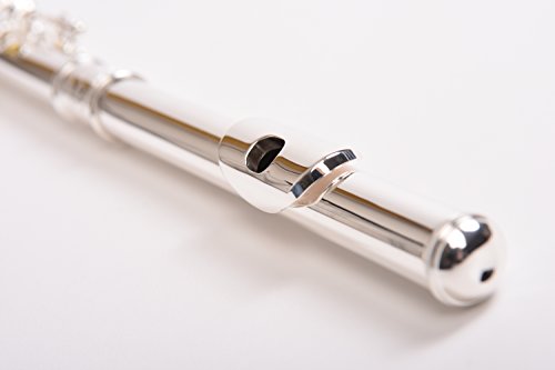 NEW! Herche Superior Flute FL-297 Best for Students - Durable Silver Plated Keys - Plush Lined Flute Case with Shoulder Strap - Split E Mechanism - Treated Pads - Silver Plated Body - Cleaning Rod