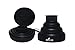 Reicer Collapsible Diffuser Hair Dryer Made of Silicone, Portable, Great for Travel | Attachment for Curly Hair| Anti-Frizz, Beautiful Curls | Hard Case for Easy Storage | Nozzle 2.05 inch, Black