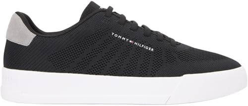 Uomo Sneakers Court Knit Profilo Basso, Nero (Black), 43
