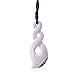 81stgeneration Women's Men's Handcarved Bone Maori Tribal Triple Twist Paua Shell Pendant Necklace