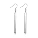 Naivo Fine Jewelry Unique Sterling Sliver Plated Oblong Dangle Earrings with Fishhook Back