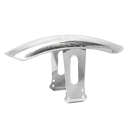 Merssavo Metal Motorcycle Front Fender Splash Guard Mudguard for Honda CG125 Chrome,Silver