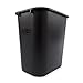 Rubbermaid Commercial Products NCVBHDGH FG295600BLA Plastic Deskside Wastebasket, 28-1/8-quart, Black, 4 Pack