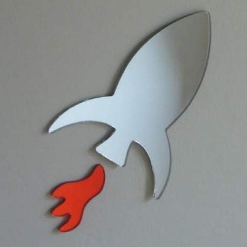 Rocket & Red Flame Mirror 35cm x 25cm