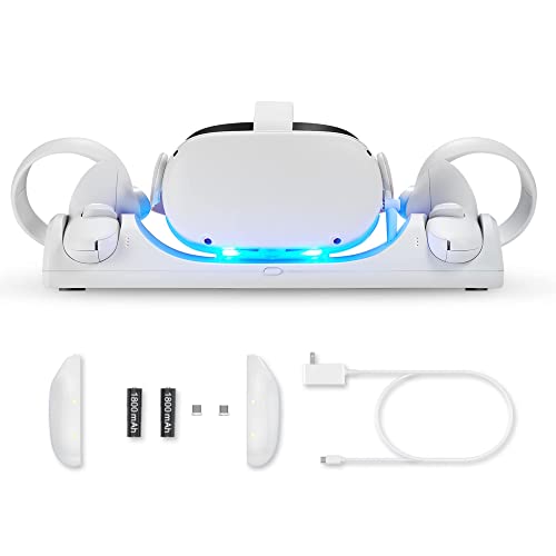 BINBOK VR Charging Dock for Meta Quest 2 with LED Light,