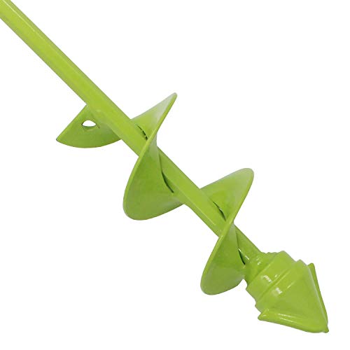 UGarden Bulb & Bedding Plant Auger, with Garden Genie Gloves, Garden Plant Flower Bulb Auger 2" x 9" Rapid Planter, Non-Slip Hex Drive fits Any 3/8-inch Drill. (3 Circles)
