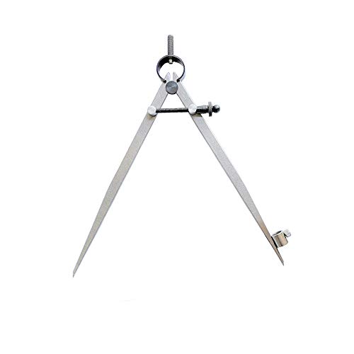 ZLKSKER 8" Precision Spring Wing Divider/Scriber with Pencil Holder, Steel Pencil Compass, Flat Leg Divider