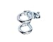 DuraHook fixtures Double Ring Polypropylene Pegboard Hook, Pack of 10, Silver