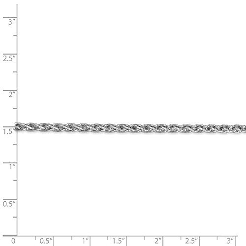 14k White Gold 3mm Parisian Wheat Chain