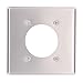 Leviton 83026 2-Gang Flush Mount 2.15-Inch Diameter, Device Receptacle Wallplate, Standard Size, Device Mount, Aluminum primary