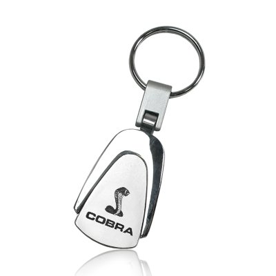 Ford Mustang Shelby Cobra ChromeTear Drop Key Chain