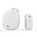 1byone Wireless Doorbell Chime Waterproof Door Bell Kit, 36 Melodies, 6 Levels Adjustable Volume, Led Flash Indicator, 1 Push Button and 1 Plug-in Receiver