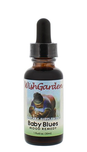 WishGarden Herbs - Baby Blues Mood Support, Organic Herbal Postnatal Supplement, Emotional & Hormonal Support for New Mothers (1 oz)