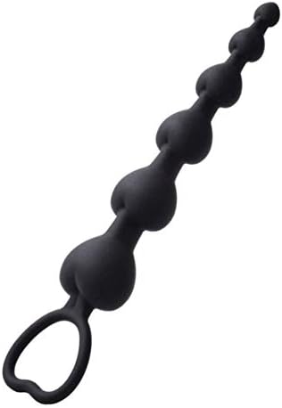 Men's and Women's Beginners Beads AnAle Tail Beads Pure Silicone Training Beads (Black) ZXY Tshirt
