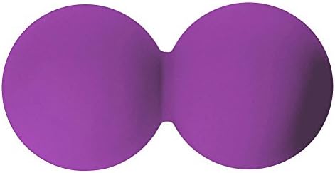 KARSDA Double Lacrosse Massage Ball Silicone Elastic Fitness Massage Ball 4.92'' L × 2.5'' D for Myofascial Release, Muscle Relaxer, Yoga (purple)