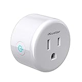 iKustar Wi-Fi Smart Plug Socket Ultra-Compact Size Outlet Compatible With Amazon Alexa Google Home| Wireless Remote Control Your Devices| Energy Saving Smart Socket With Timer (WP5-White-1)