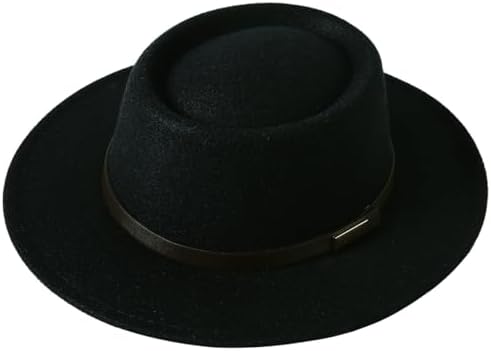 Amazon.com: CXQRR Black Bowler Derby Hat Short Rolled Brim Fedora