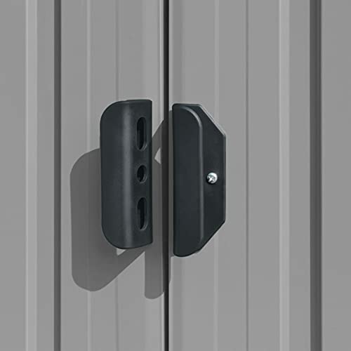 Tidyard Gerätehaus Geräteschuppen Metall Geräteschrank Metallgerätehaus Gartenhaus Schuppen Satteldach Garten Grau… – Bild 7