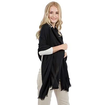 Womens Scarf Large Soft Silky Pashmina Shawl Wrap Stole in Solid Colors Womens Scarf Large Soft Silky Pashmina Shawl Wrap Stole in Solid Colors