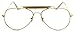 Retro Aviator Clear Lens Glasses Super Vintage Classic Fashion Nickel Gold Metal Frame Eyeglasses
