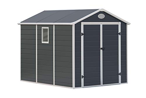 GARDIUN KSP38140 - Haus aus Fiorella - 5,23 m² Außenbereich 278 x 188 x 225 cm, anthrazit/weiß