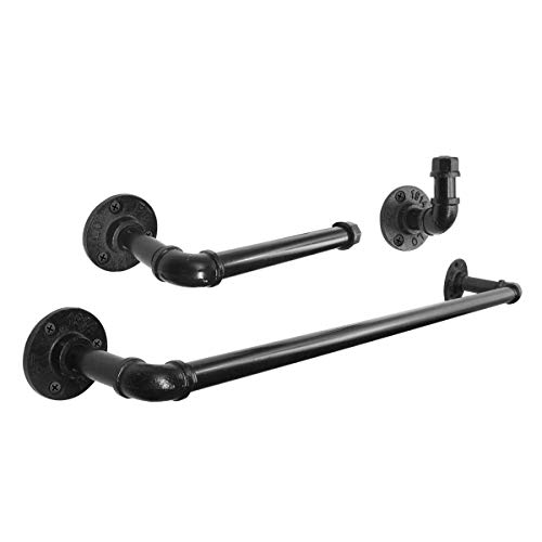 Industrial Pipe Bathroom Hardware Accessory 3 Piece Set with 26.7