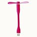5ive Summer Essential Mobile USB-Powered Portable Fan, Super Strong Wind with Low Power Consumption, Portable Cooling Solution cool surfing online this summer, Quiet Fan for Power Bank/notebook/laptop/computer (Pink)