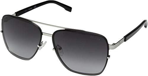 Guess Sunglasses For Men - GUESS Men's GF5038 Shiny Light Nickeltin/Gradient