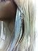 Feather Hair Extension – Black, Brown, and Beige Feathers, All Bonded Together With a Clip-On, Ranging From 4 to 6 Inches in Length, With a Total of 5 Feathers