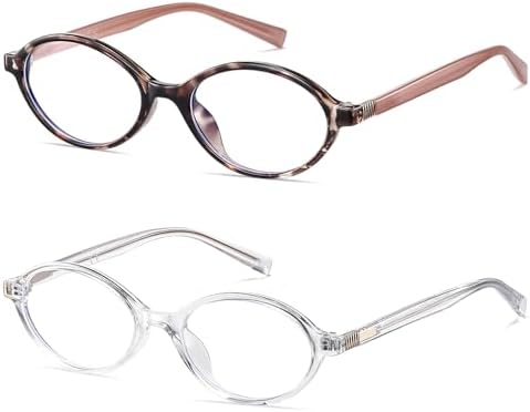 Amazon.com: Teumire Retro Oval Glasses for Men Women 90s  display picture 1