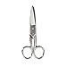 Klein Tools 2100-7 Electrician Scissors, Made in USA, Nickel-Plated Scissors with Stripping Notches, Made in USA, 5.25-Inch Snips for Datacom, Telecom, Electrical and Heavy-Duty Use
